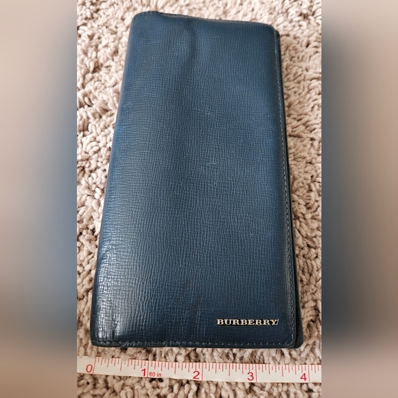 Burberry Blue Leather Wallet - Picture 2 of 11